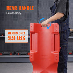 Bostome 40-inch mechanic creeper with ergonomic headrest and six swivel casters for mobility.