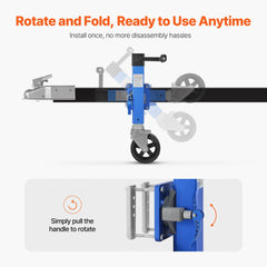 Heavy duty swivel boat trailer tongue jack with 1600 lbs capacity and corrosion-resistant design.