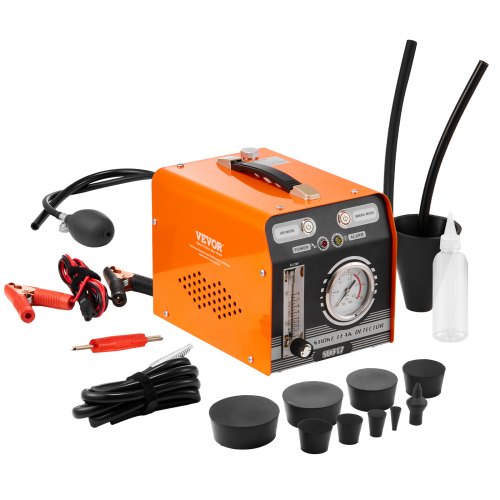Bostome Automotive Smoke Machine Leak Detector with dual gauges and built-in air pump.