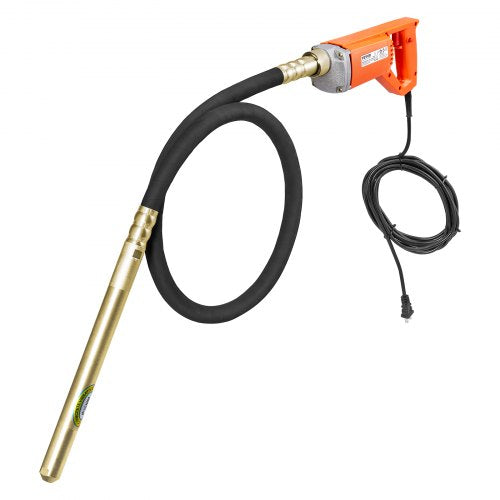 Bostome 800W electric concrete vibrator with a 6.6ft shaft and 1.81 inch vibrating head.