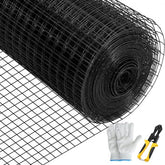 Bostome 36"x50' hardware cloth made of 16-gauge galvanized steel with 1" mesh openings.