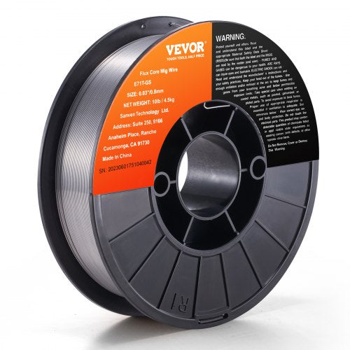 Bostome E71T-GS 0.030" flux core MIG welding wire on a 10 lb spool for gasless mild steel welding.