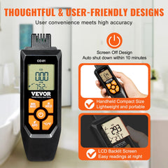 Bostome Portable CO Detector with LCD screen, audible alarm, and compact design for safety.