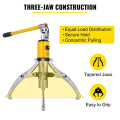 Bostome 15 Ton Hydraulic Gear Puller with adjustable jaws and ergonomic handle for easy use.