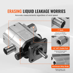 Bostome 13 GPM 2-Stage hydraulic log splitter pump kit in aluminum with mounting base and fittings.