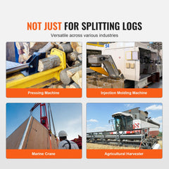 Bostome 13 GPM 2-Stage Hydraulic Log Splitter Pump Kit in aluminum with mounting base and fittings.