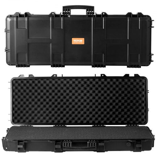 Bostome 42" tactical hard rifle case with wheels, IP67 waterproof and crushproof design.