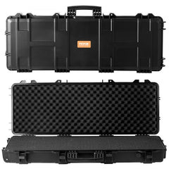 Bostome 42" tactical hard rifle case with wheels, IP67 waterproof and crushproof design.