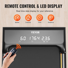 Bostome S7 Under Desk Walking Pad Treadmill in matte black with a slim, quiet design.