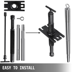 Bostome gimbal bearing puller alignment tool kit with steel components for OMC Mercruiser Alpha Bravo.