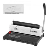 White Bostome manual coil binding machine with 34-hole punch for up to 120 A4 sheets.