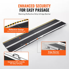Bostome 10ft portable wheelchair ramp with a folding aluminum design and 800lbs capacity.