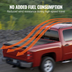 Bostome tri-fold tonneau cover for 2014-2024 Toyota Tundra with waterproof lining and LED light.