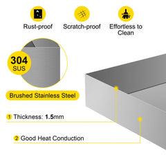 36x24x6 inch 304 stainless steel maple syrup evaporator pan with brushed finish and 1.5mm thickness.