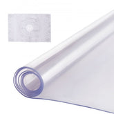 Clear PVC table protector measuring 42x60 inches, 2.0mm thick, with a transparent design.