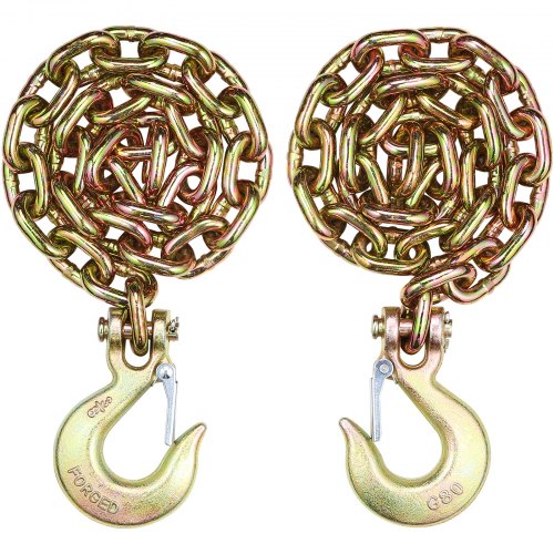 Bostome G80 Binder Chain 2-pack featuring 3/8" x 2.9' chains with hooks for secure towing.