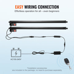 30-inch high-speed linear actuator kit with 220lbs capacity and IP54 protection rating.