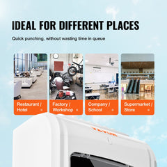 Bostome Time Clock Punch Machine with a compact design and dual-sided card recognition.