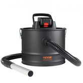 Bostome 15L ash vacuum cleaner with 10kPa suction, black canister, hose, and nozzle for fireplaces.