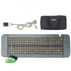 Bostome Far Infrared Heating Pad featuring jade and tourmaline stones in a large mat design.