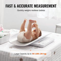 Digital baby scale with Bluetooth, detachable tray, and auto-hold for accurate weight tracking.