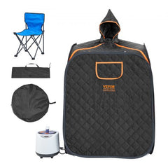 Bostome Portable Steam Sauna Tent with foldable design and 1200W steam pot for personal detox.