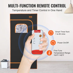 Bostome Portable Steam Sauna Tent with a chair, featuring a compact foldable design and steam pot.