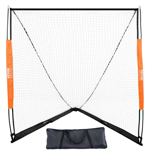 Bostome 6x6 portable lacrosse goal with fiberglass rods and a carry bag for easy transport.