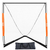 Bostome 6x6 portable lacrosse goal with fiberglass rods and a carry bag for easy transport.