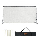 A 12x6ft soccer rebounder net made of durable iron and high-strength PE netting for training.