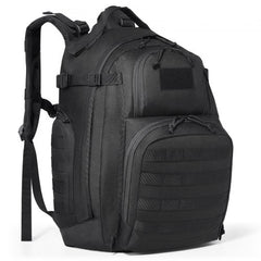 Black Bostome 40L tactical military backpack with Molle system and multiple pockets.