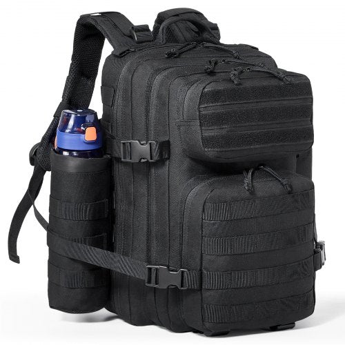 Bostome 25L tactical military backpack in black with Molle system and multiple pockets.