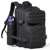 Bostome 25L tactical military backpack in black with Molle system and multiple pockets.