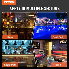 48-inch 2-step LED lighted liquor bottle display shelf with RF app control.