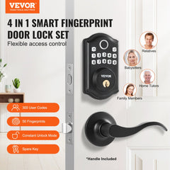 Bostome fingerprint keyless door lock with auto lock and support for 300 users.