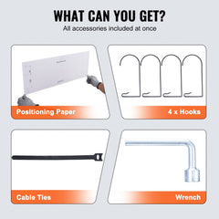 Wall-mounted steel shelving unit, 3x2 ft, with heavy-duty construction and extra support wires.