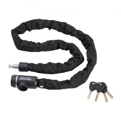 Bostome heavy duty bike chain lock with 10mm steel chain and soft fabric sleeve for protection.