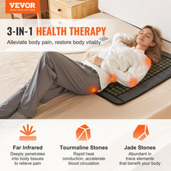 Bostome Far Infrared Heating Pad with jade and tourmaline stones for pain relief and comfort.