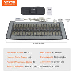 Bostome Far Infrared Heating Pad with jade and tourmaline stones for pain relief and comfort.