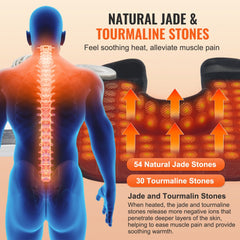 Far infrared heating pad featuring jade and tourmaline stones for muscle relief and relaxation.