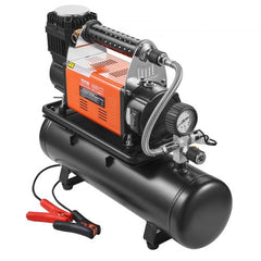 Orange Bostome heavy-duty 150 PSI air compressor with black 6L tank and gauge.