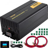 Bostome 5000W modified sine wave power inverter with aluminum shell and LCD remote controller.