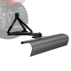 A 72-inch tow behind dethatcher with 36 steel tines for efficient lawn maintenance.