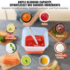 Bostome Commercial Immersion Blender with 500W motor, variable speed, and stainless steel blade.