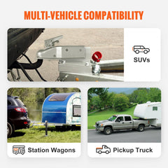 Zinc-plated Bostome trailer coupler for 2-inch ball and 3-inch channel, rated for 5000 lbs.