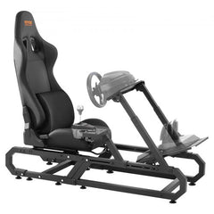 Heavy-duty racing wheel stand made of carbon steel for Logitech G923/G920/G29 with adjustable features.
