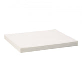 Stack of 100 white Bostome fryer filter paper sheets, each 19.3 by 16.1 inches.