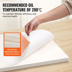 Bostome Fryer Filter Paper sheets, 25.7" x 16.9", designed for 55L fryers, pack of 100.