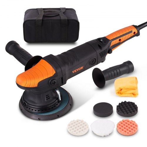 Bostome 6-inch dual action random orbital polisher with ergonomic grip and variable speed settings.