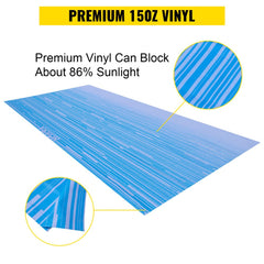 Ocean blue fade 15oz vinyl RV awning fabric replacement with durable weather shield.